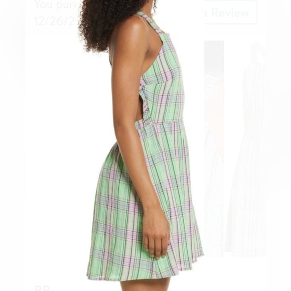 Bp Print Square Neck Cotton Minidress - Picture 3 of 5